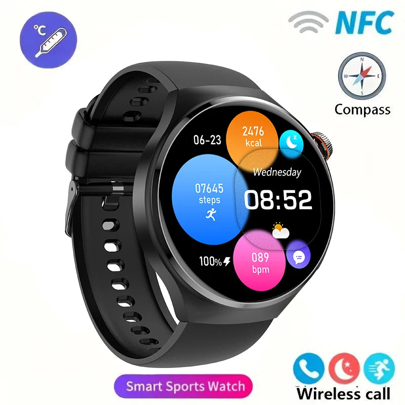 New NFC Men's Smart Watch Large Screen Bluetooth Call Heart Rate 7