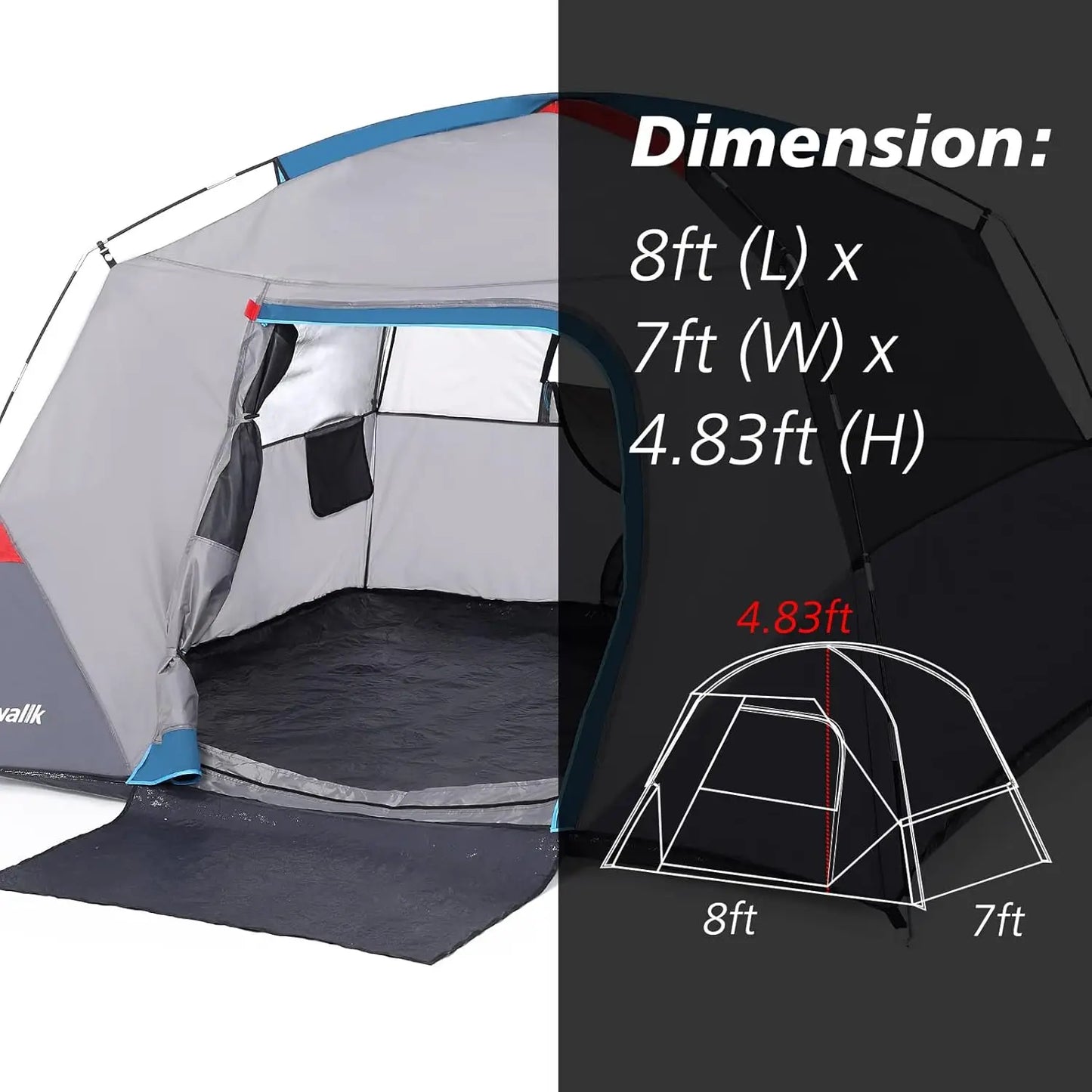 Camping Tent Easy Set up Outdoor 4 Person and 6 Person
