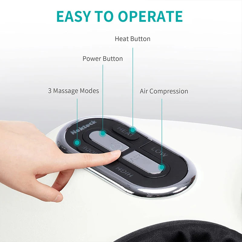 Foot Massager Air Compression Soothing Heating Deep Kneading