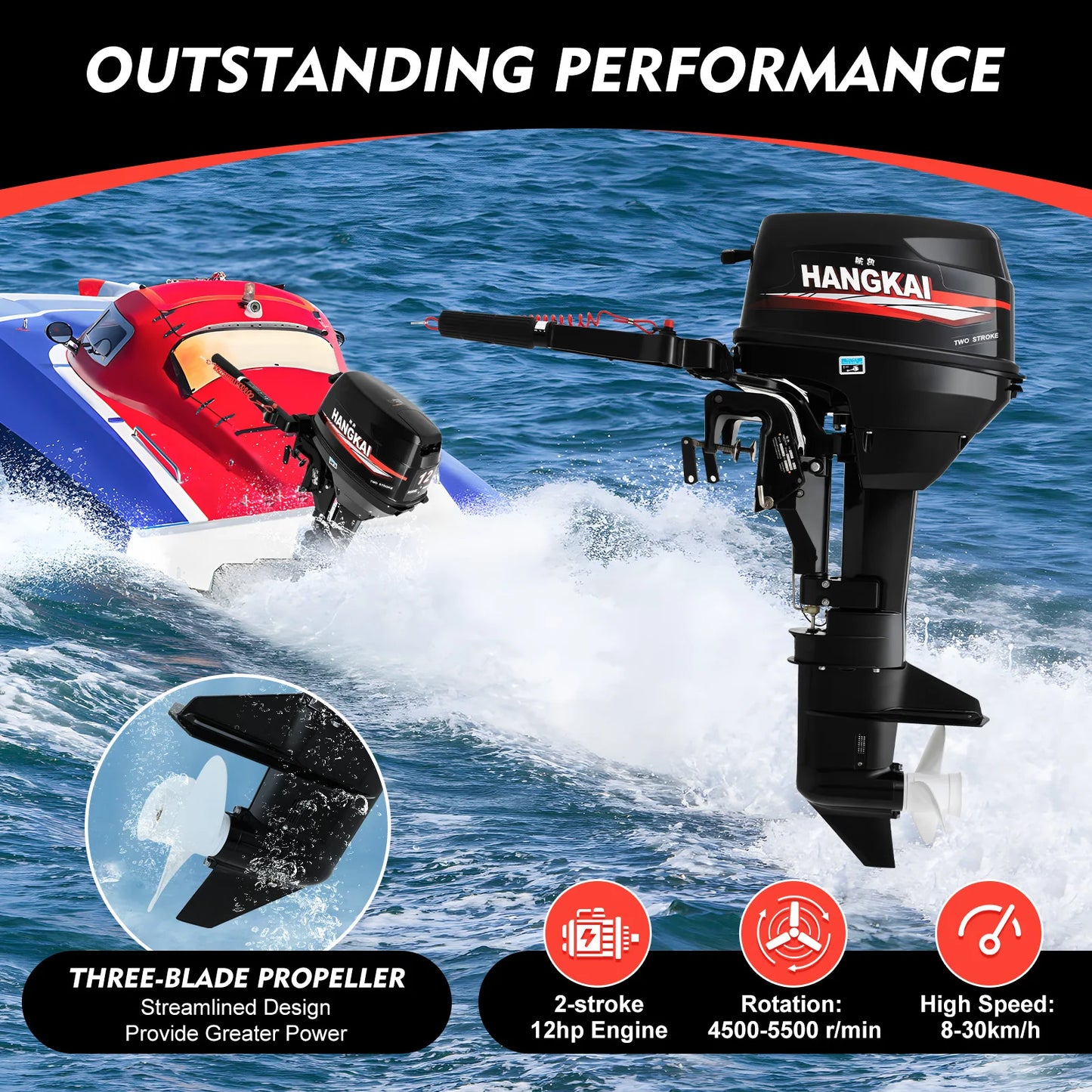 Outboard Motor 2 Stroke Water Cooling System