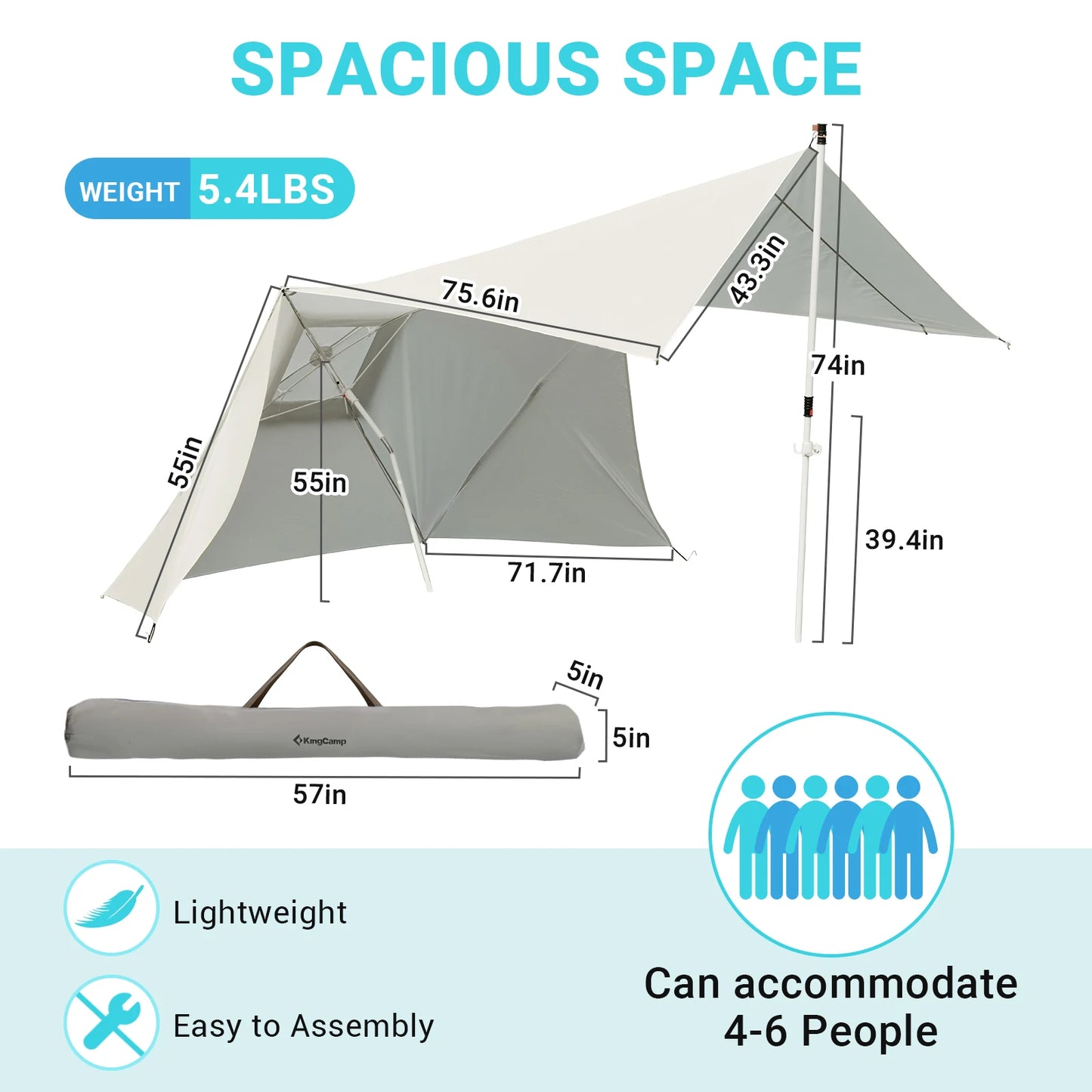 Beach Umbrella Tent, Camping Sun Shelter,