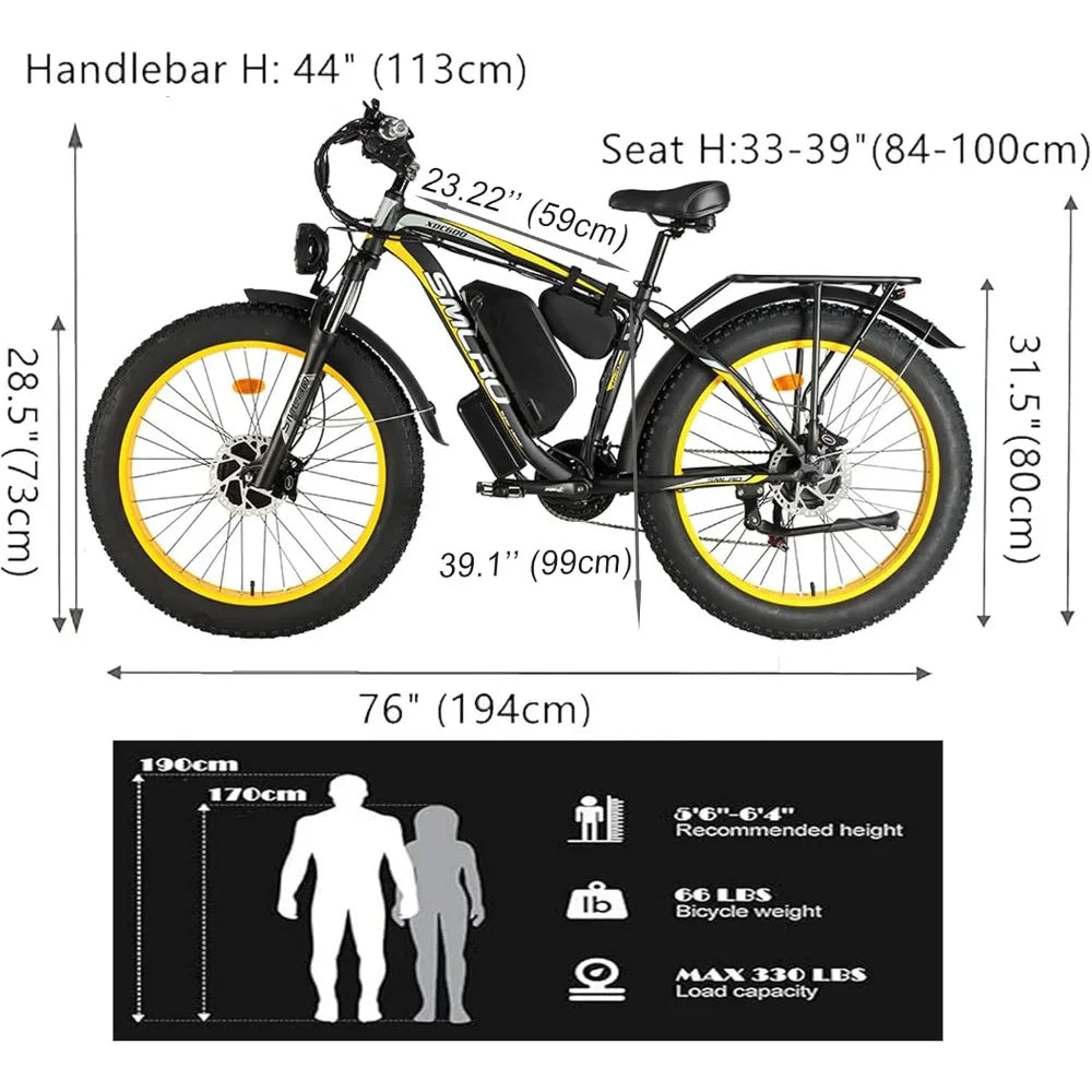 Electric Bike for Adults, 2000W Dual Motor Ebikes,