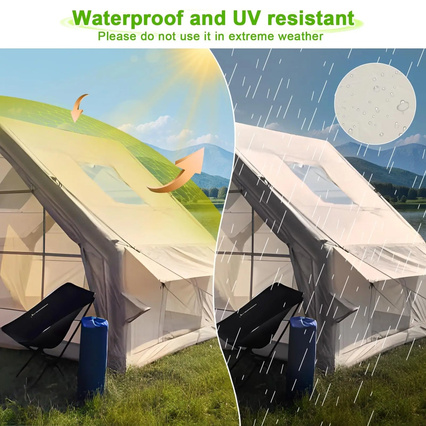 Large inflatable tent 67.8 Square Feets inflatable Camping