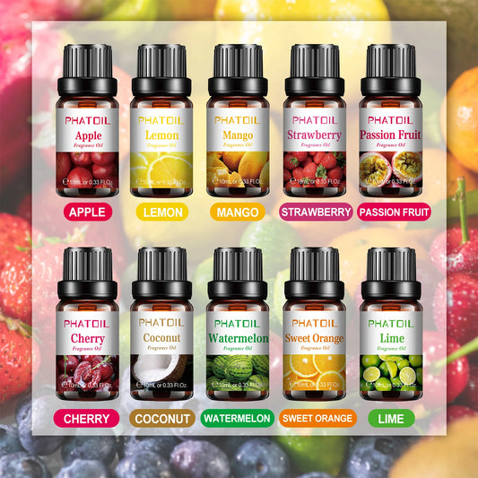 10 pcs Gift Box Fruit Fragrance Essential Oils