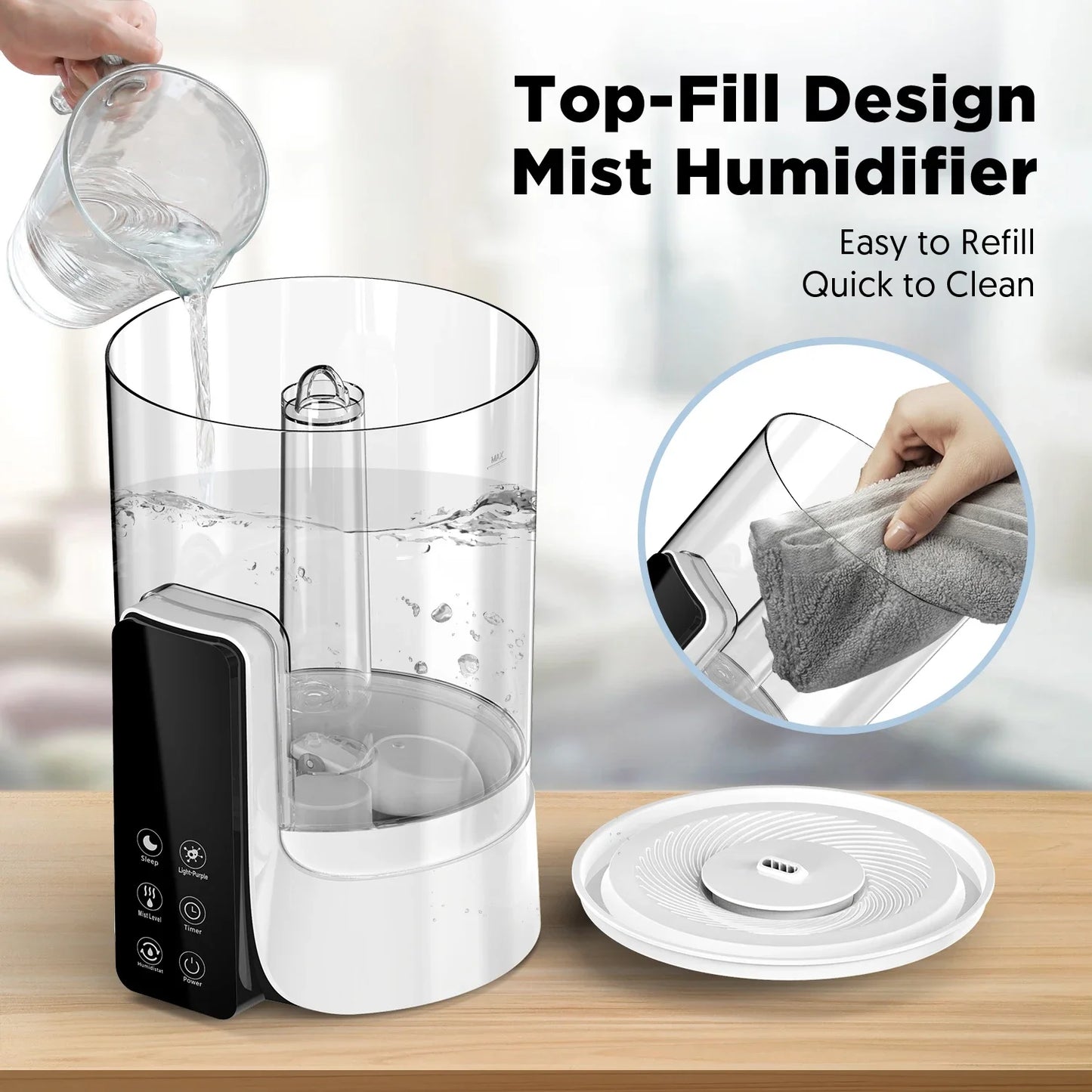 Air Humidifier For Bedrooms Auto Shut Off