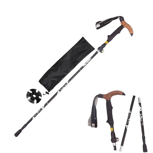Hiking Poles Walking Sticks For Hiking 5 Sections Foldable