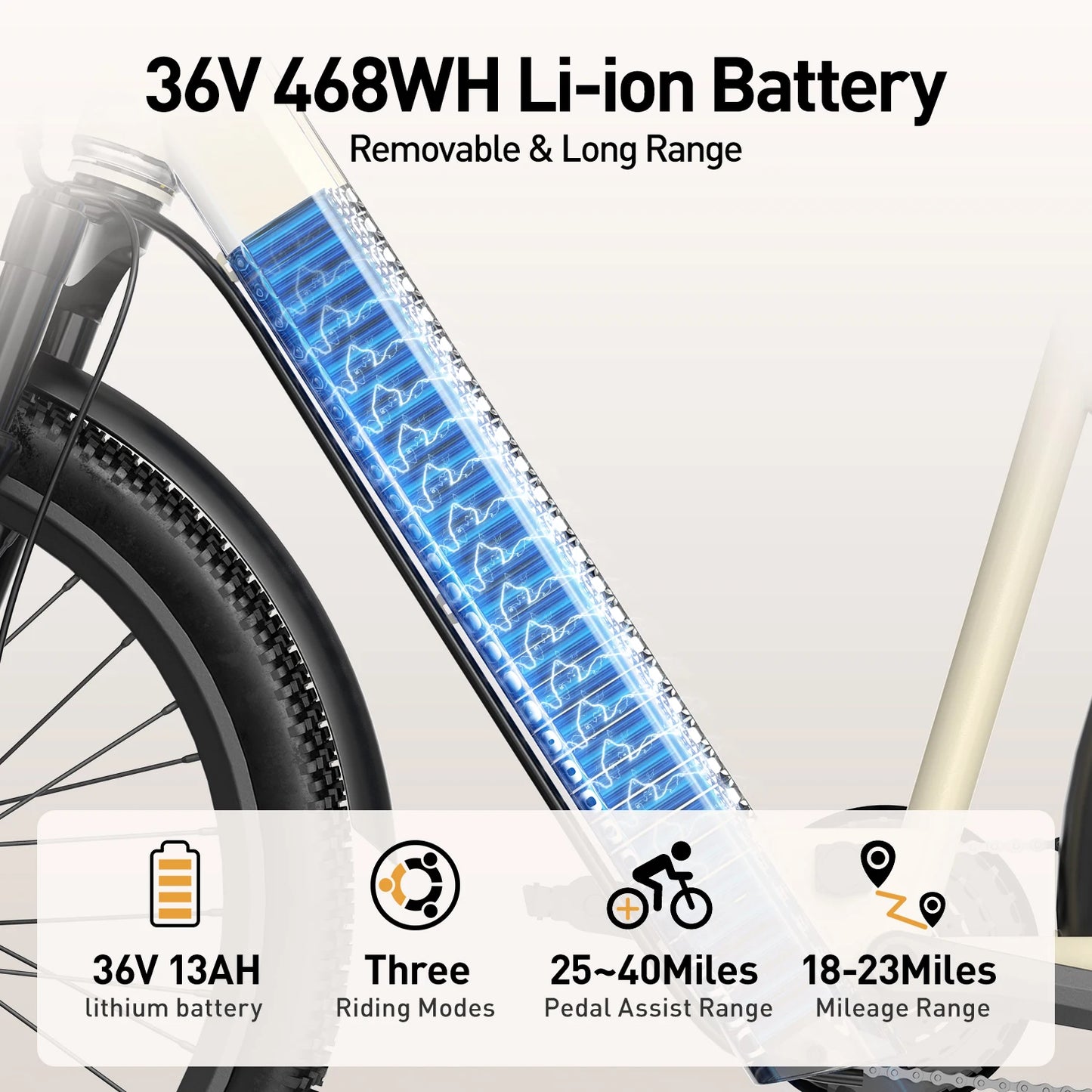 26" 24" Electric Motorcycles Mountain Bike for Adults