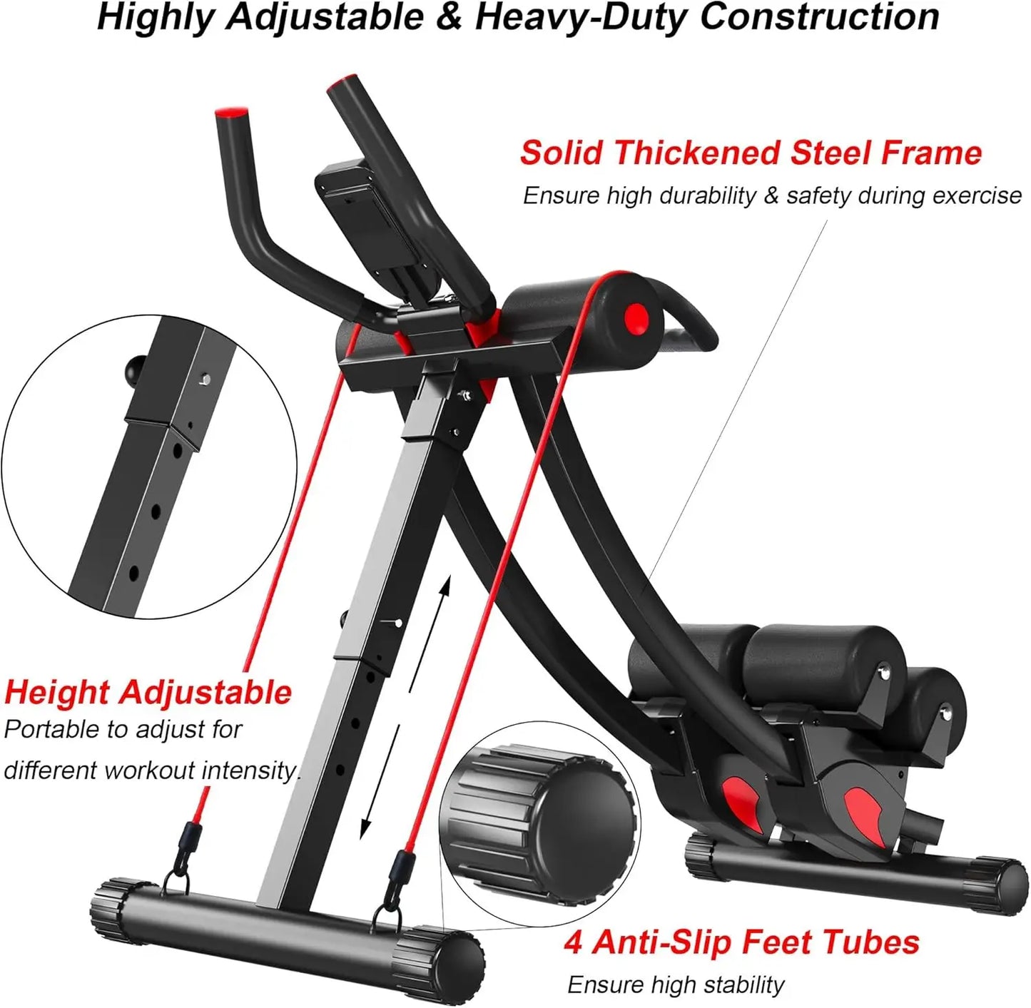 Ab Machine Whole Body Workout for Home Gym,Foldable