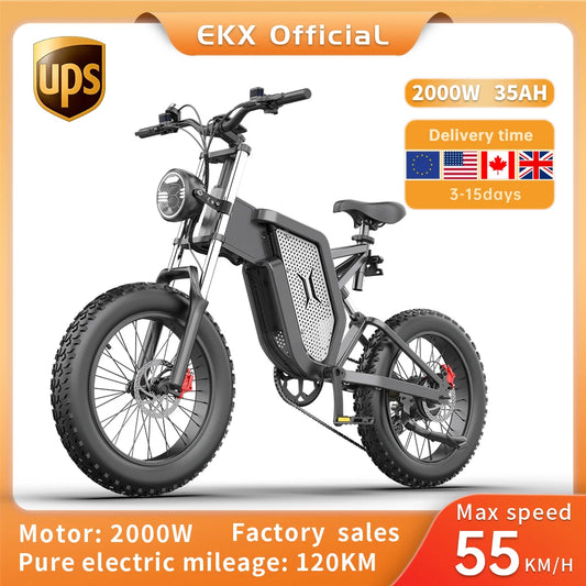 Electric Bike Moped 20 Inch Fat Tire Mens Road Aluminum