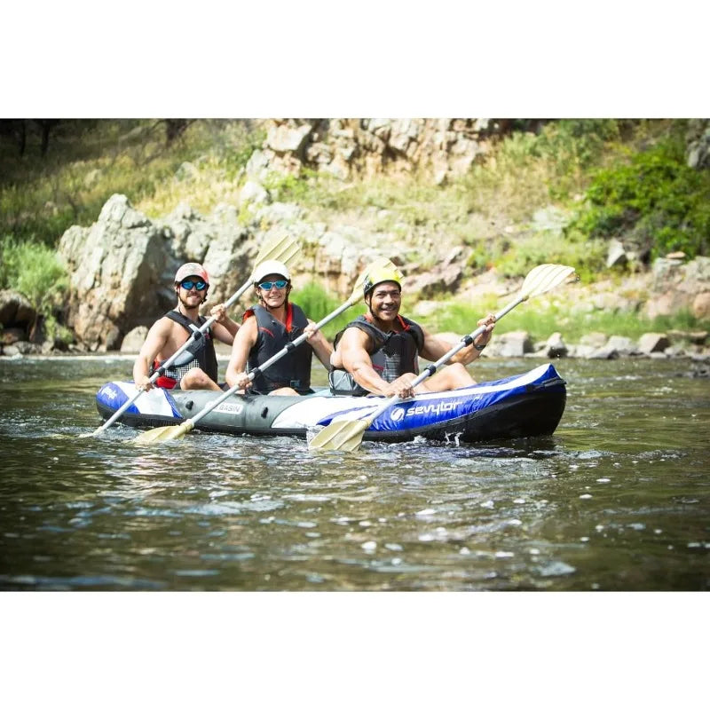 Big Basin 3-Person Inflatable Kayak with Adjustable Seats & Carry Handles