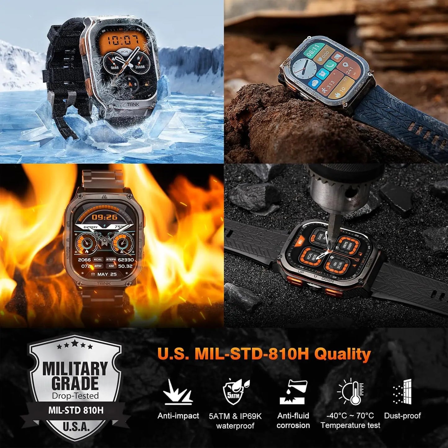 Ultra GPS Smart Watch For Men Compass Altimeter Barometric