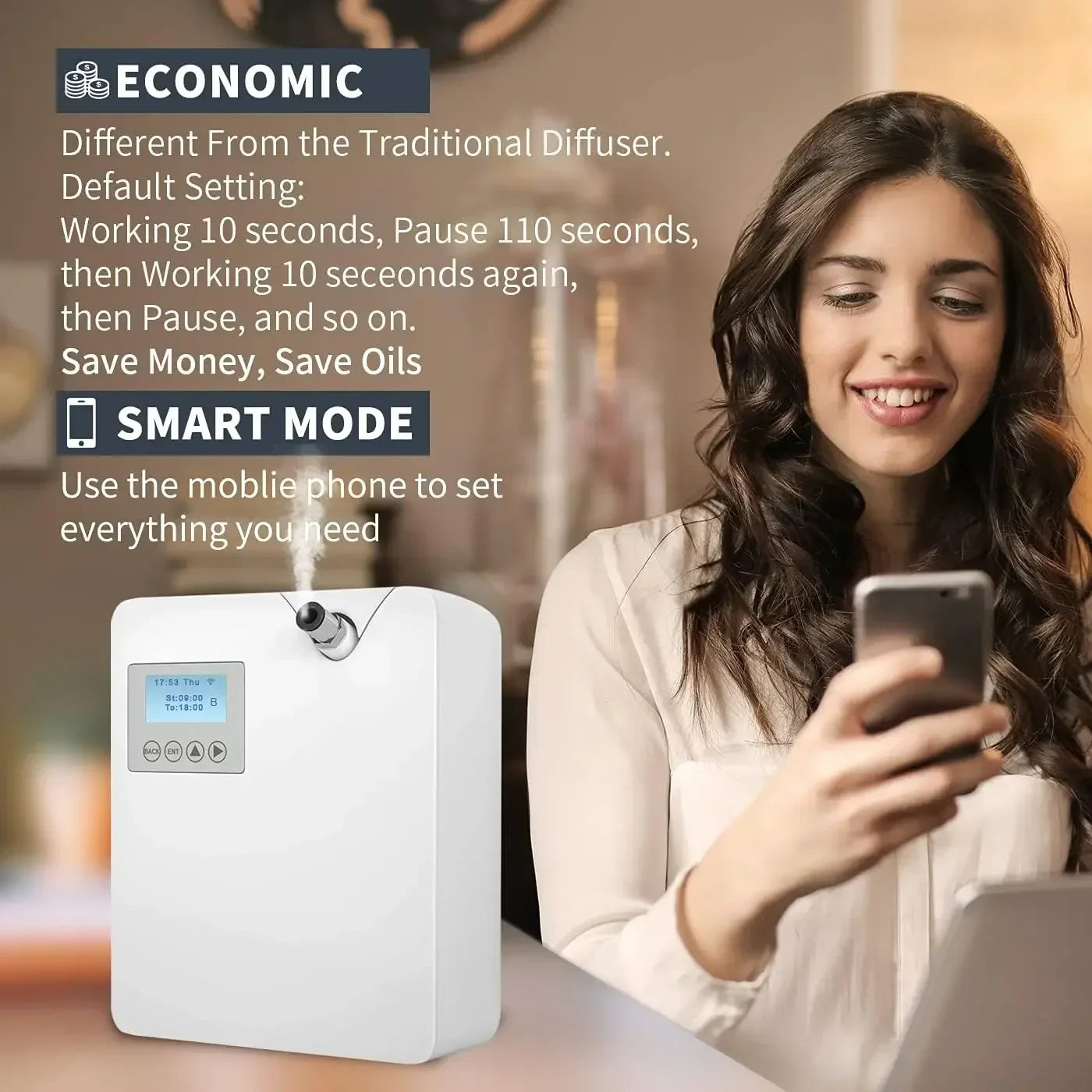 Smart Scent Air Machine w/ Cold-Air Tech for Home,