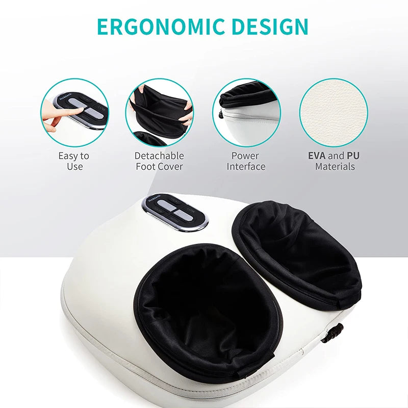 Foot Massager Air Compression Soothing Heating Deep Kneading