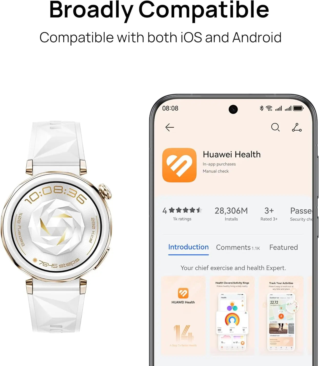 5 Pro Smartwatch, Sharp-Edged Design, up to 14 Days Battery
