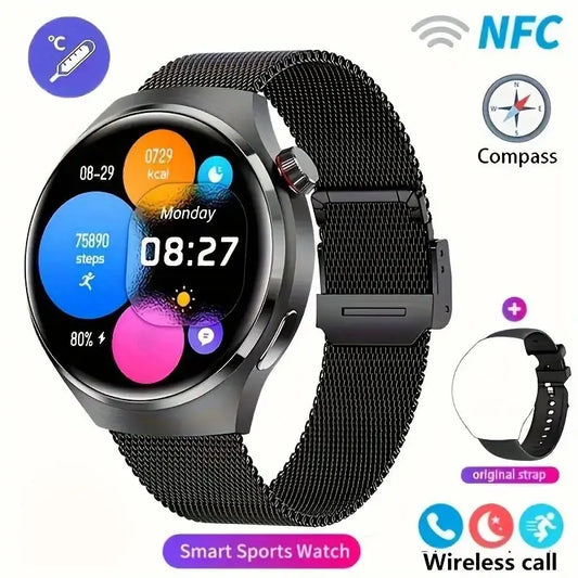 New NFC Men's Smart Watch Large Screen Bluetooth Call Heart Rate 7