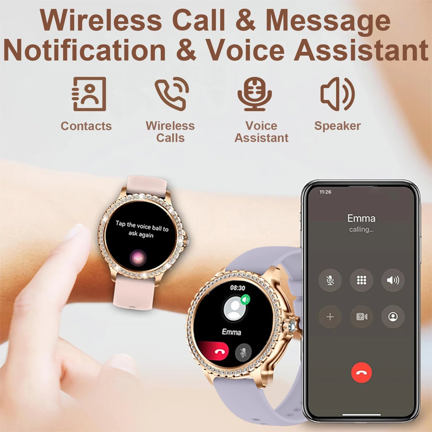 Smart Watch For women - " Touchscreen Fitness Tracker