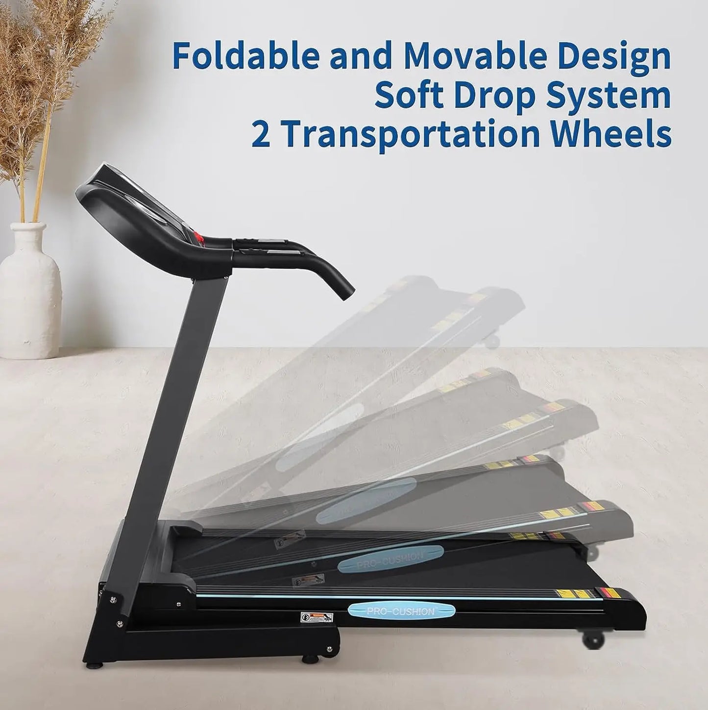 Treadmill with Auto Incline Folding Treadmill 12% Incline