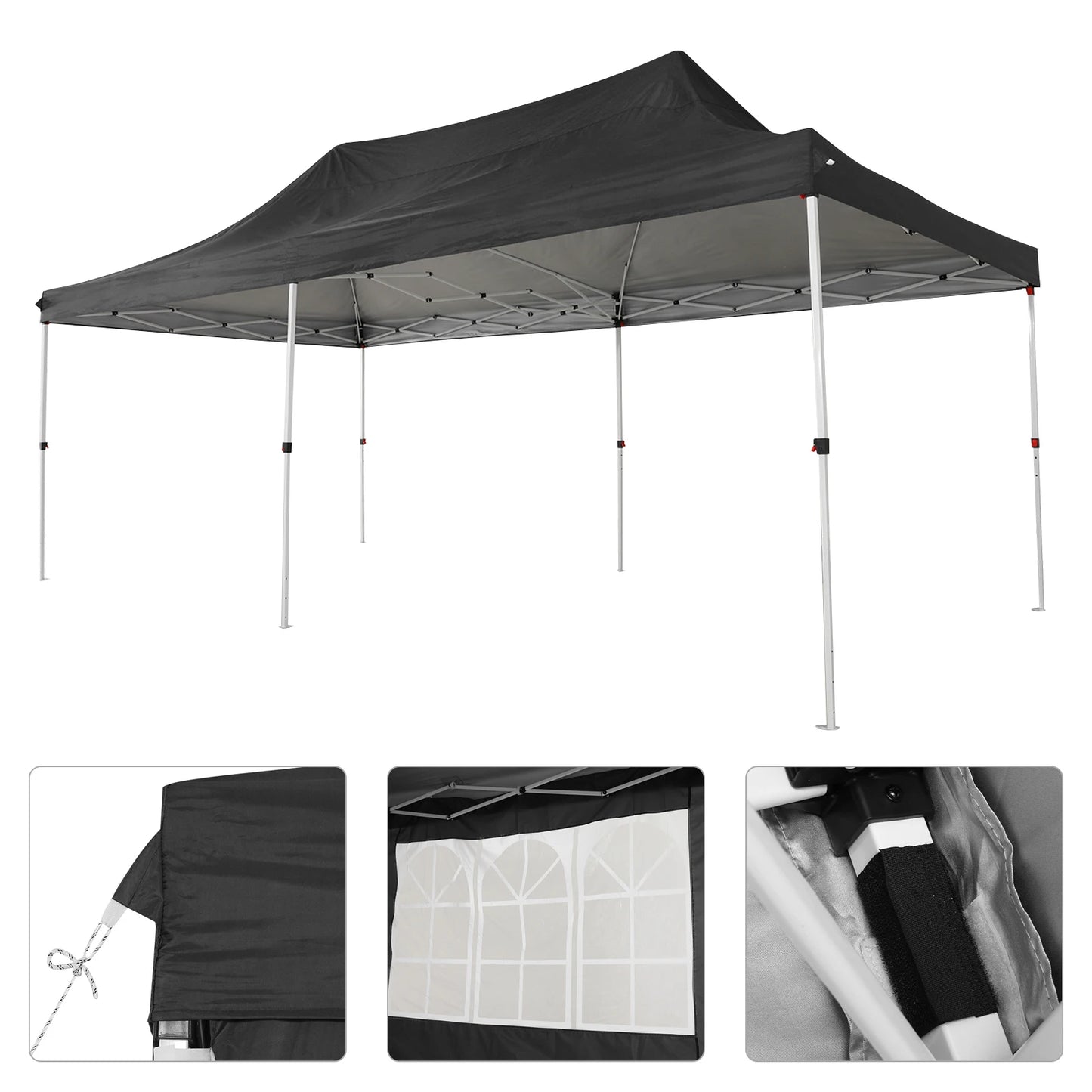 10x20 Pop Up Canopy Tent with 6 Sidewalls, Wedding Party