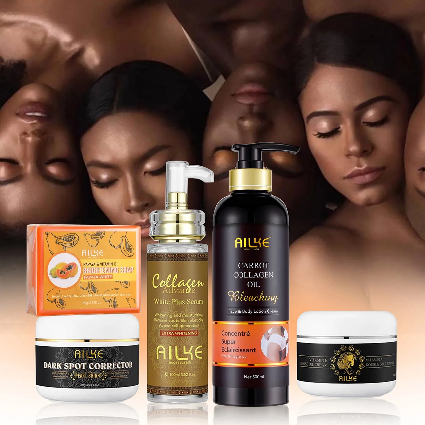 Collagen Skin Care Kit, Reduce Spots, Whitening, E