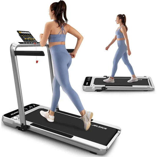 2 in 1 Treadmill Under Desk Walking Pad  Home Folding