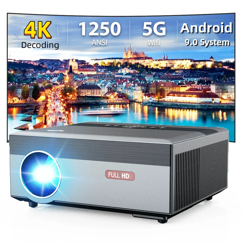 Home Theater Projector 1080p Native with Wifi Bluetooth