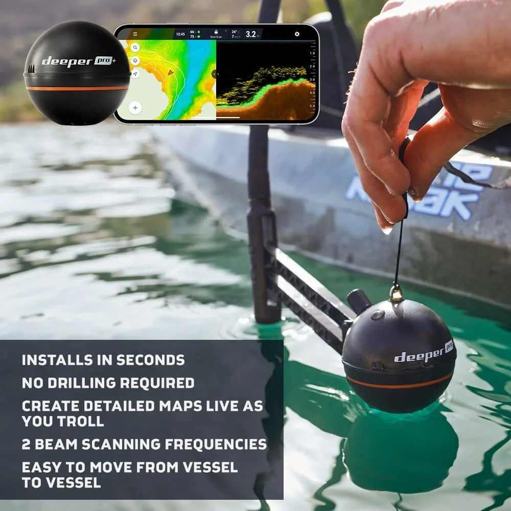 Smart Sonar Castable and Portable WiFi Fish Finder with Gps