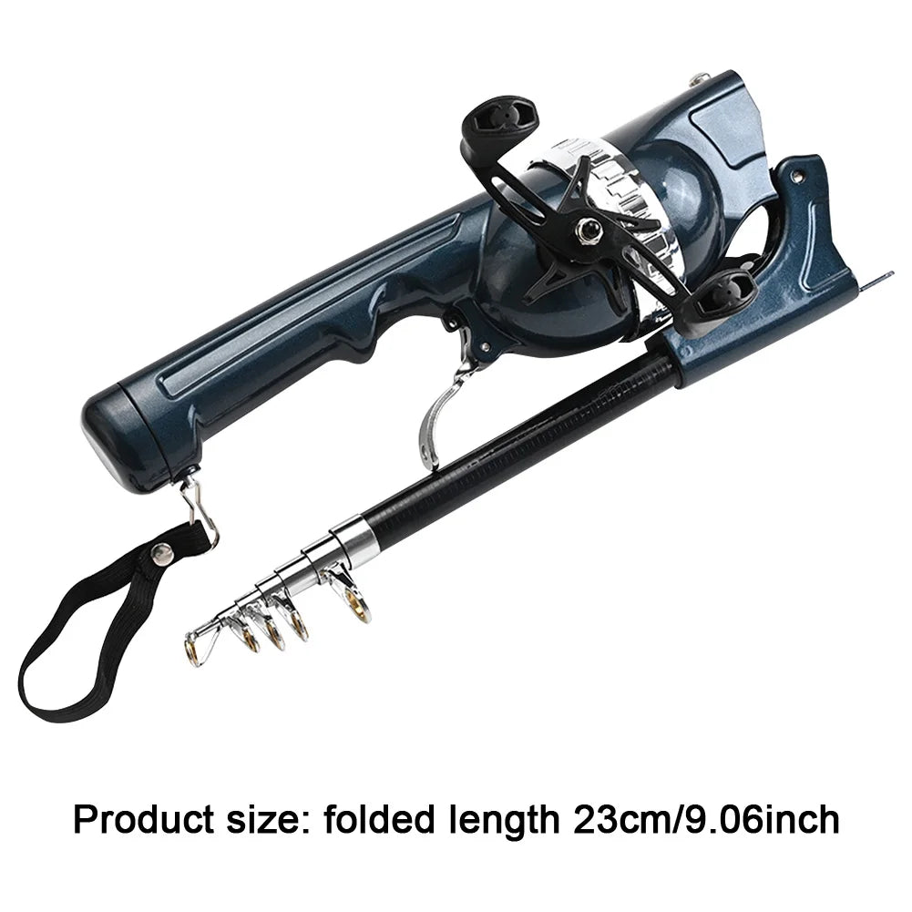 1Set Portable Folding Fishing Rod Telescopic Stainless Steel