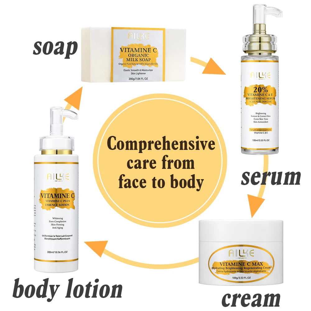 Vitamin C Skin Care Kit, With Lightening Body Lotion,