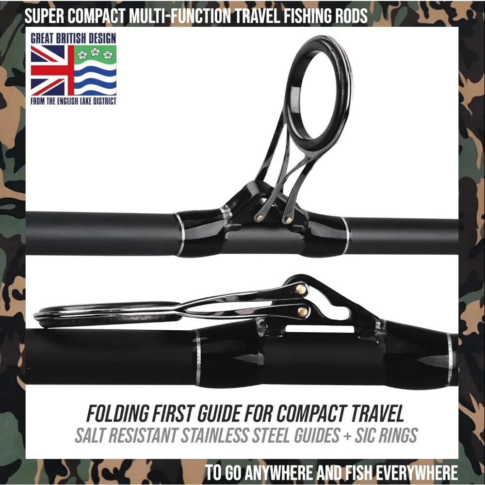 Travel Fishing Rods. 2 Powerfu Carp-Surf Compact Multi-function