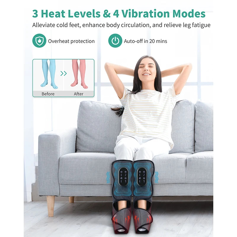 Foot Air Pressure Leg with Heat Promotes Blood Circulation