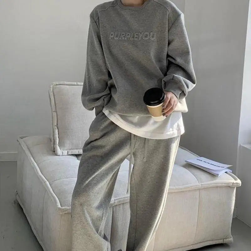 Women Fleece Tracksuit Sets Winter Long Sleeve