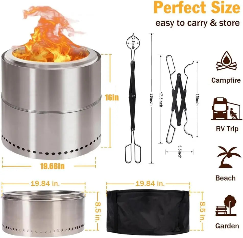 Smokeless-fire-Pit Outdoor   Low Smoke Stove  Wood Burning