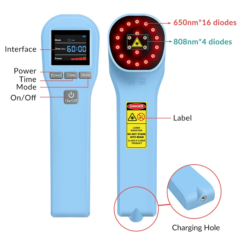 20 Diodes Pet Laser Light Therapy Feet Red Laser