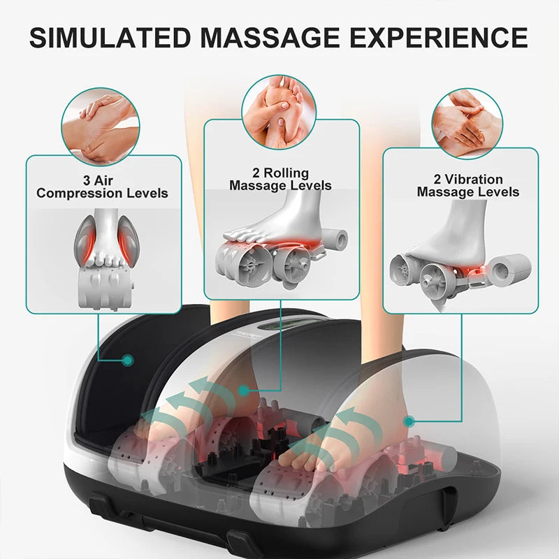 Electric Foot Massager  Deep Tissue Relax Roller Calf Pain