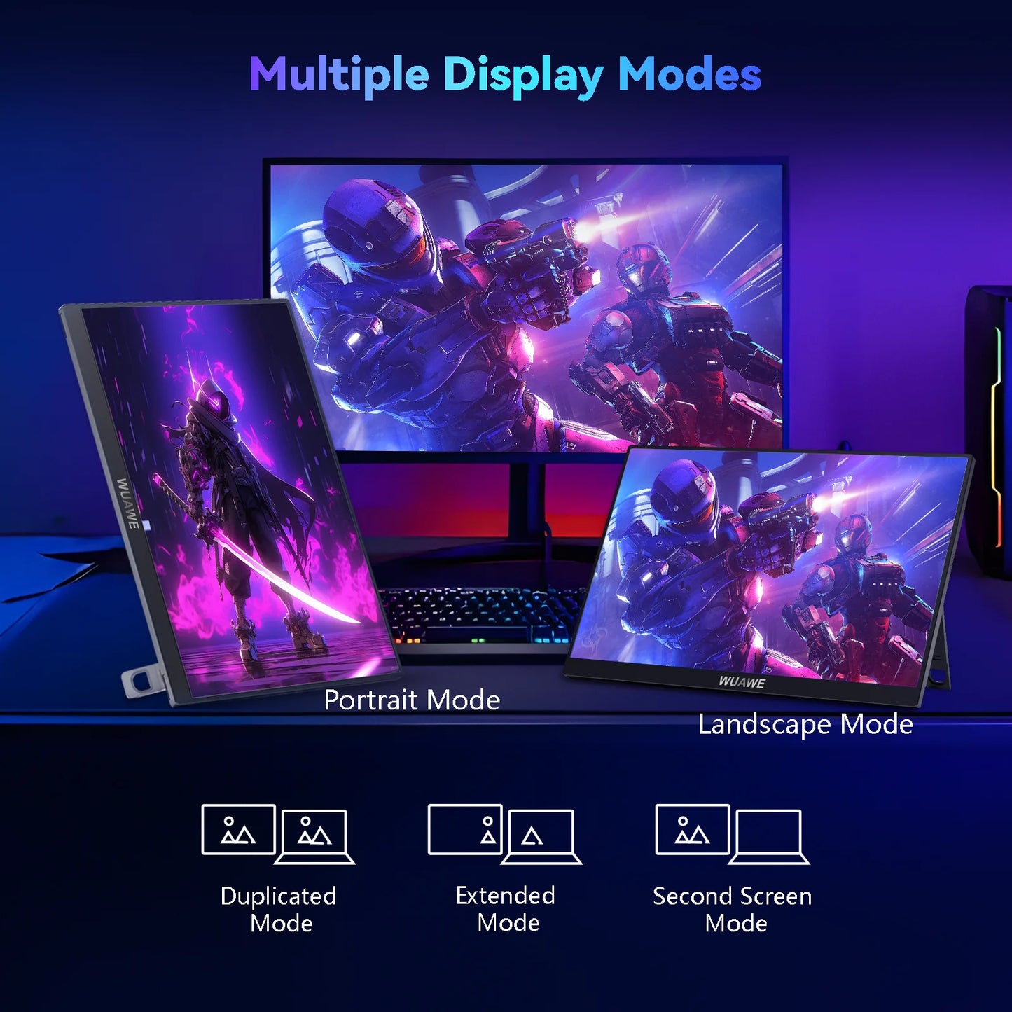 16 inch Gaming Portable Monitor for Laptop,  Display LCD