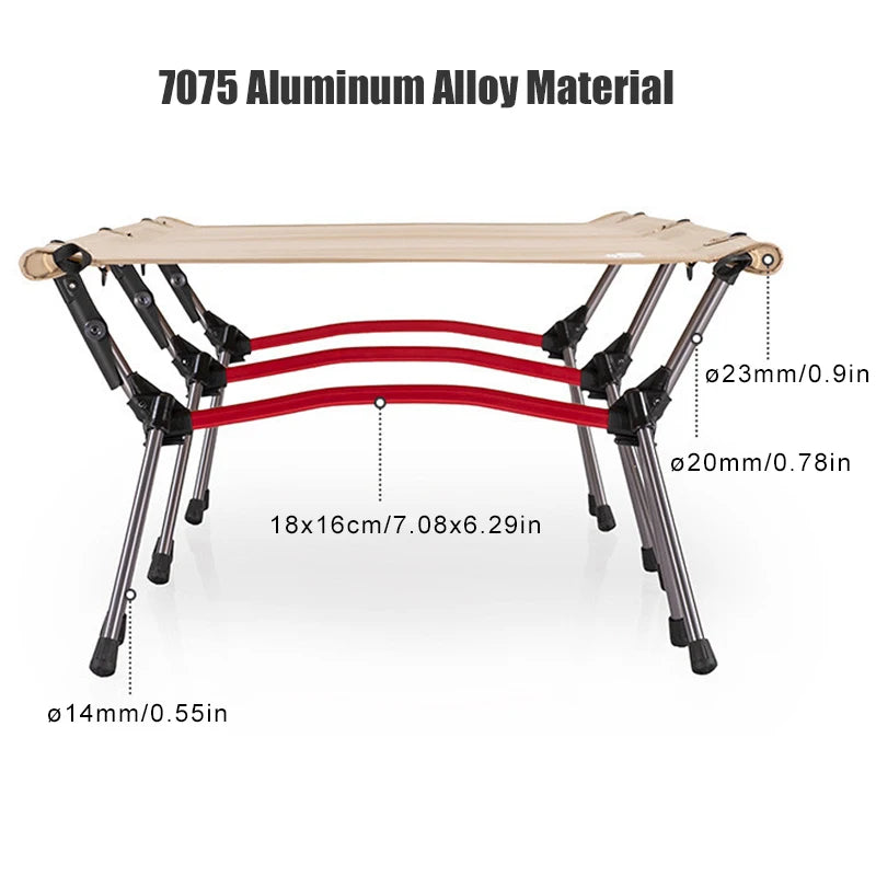 Camping Cot with Leg Extenders Portable Folding Bed