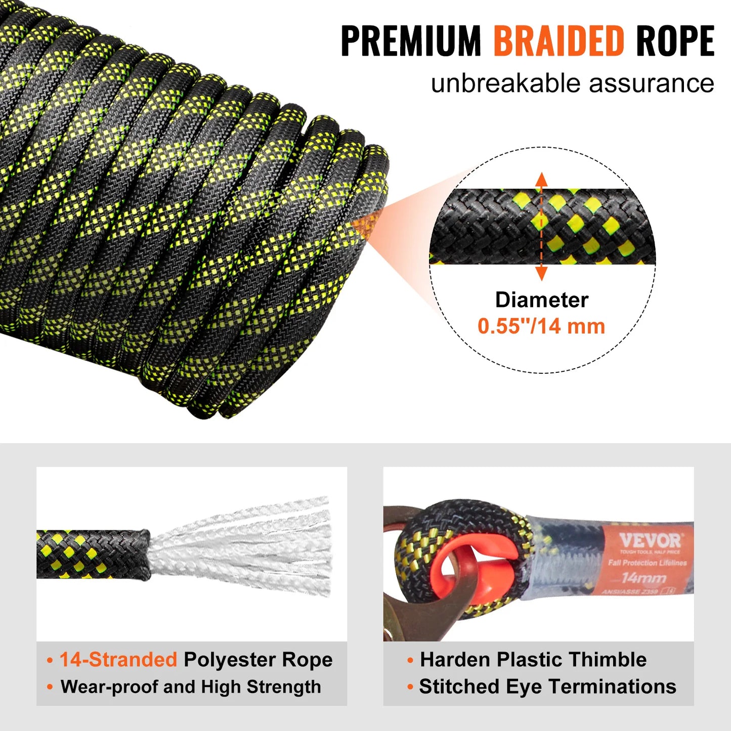 Vertical Lifeline 150t Outdoor Climbing Rope