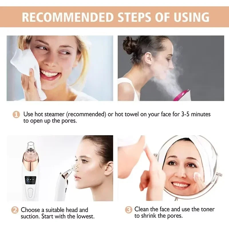 Blackhead Remover Vacuum Suction  Rechargeable