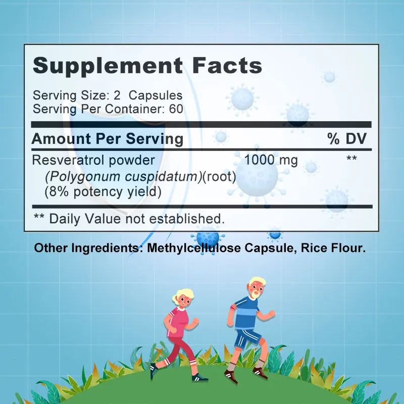 Resveratrol Capsules t Cardiovascular Health, Antioxidants