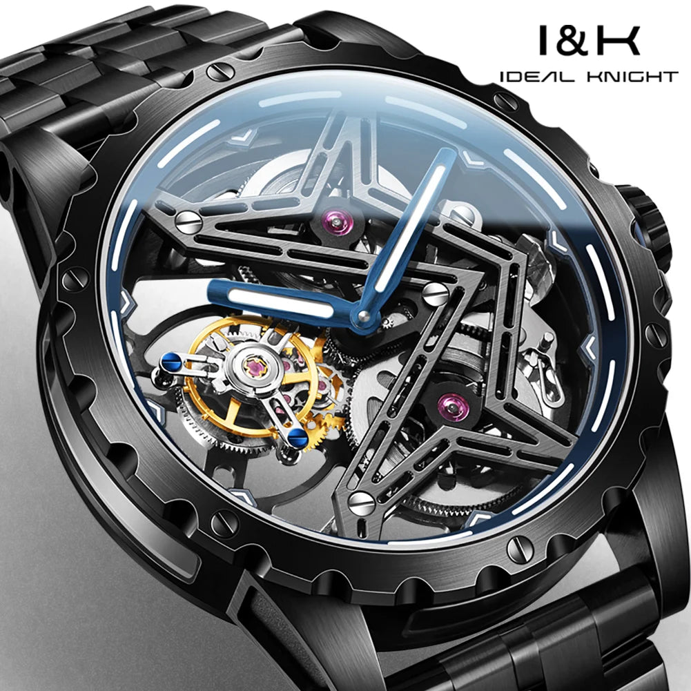 Transparent Tourbillon Man Watch Great Wall Series