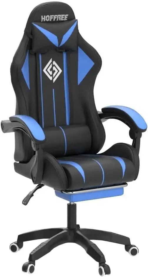 Gaming Chair with Bluetooth Speakers and  LED Lights Ergonomic Massage