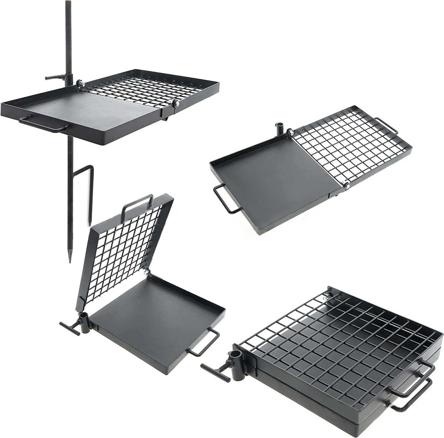 Heavy Duty 24" Folding Campfire Grill Camp Fire