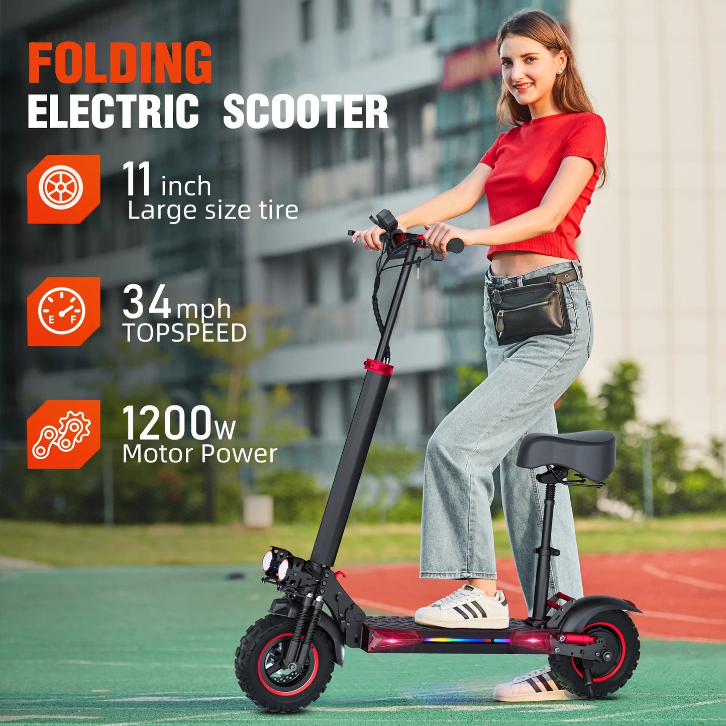 Foldable Waterproof Adult Electric Scooter 11 "