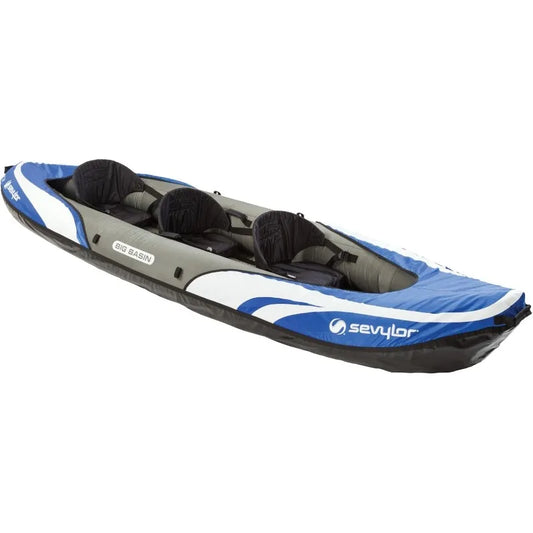 Big Basin 3-Person Inflatable Kayak with Adjustable Seats & Carry Handles
